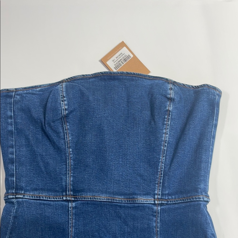 Reformation Strapless Denim Tube Dress - Picture 4 of 7